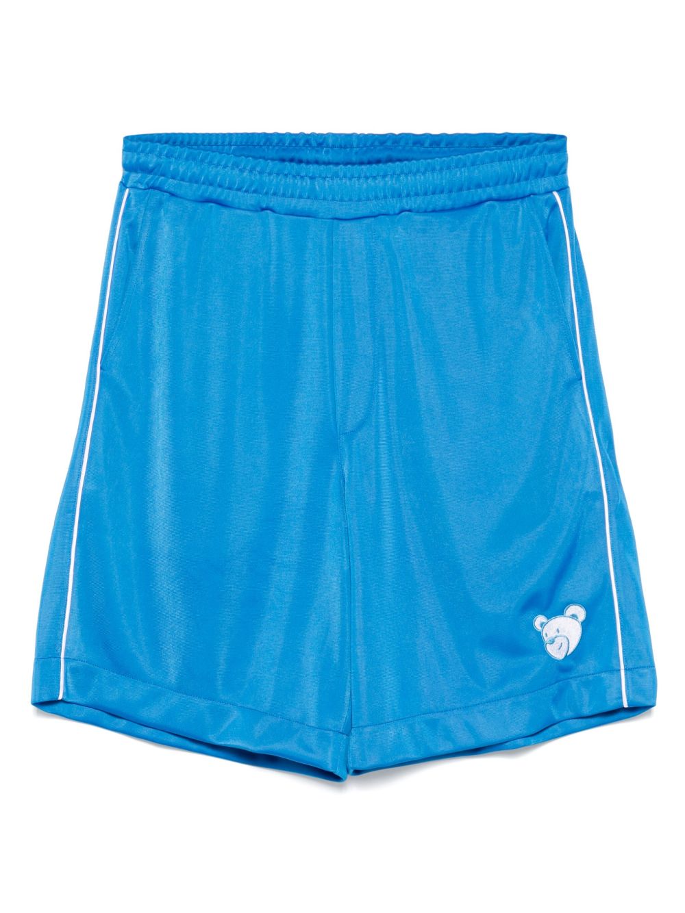 Logo-embroidered track shorts - Blue