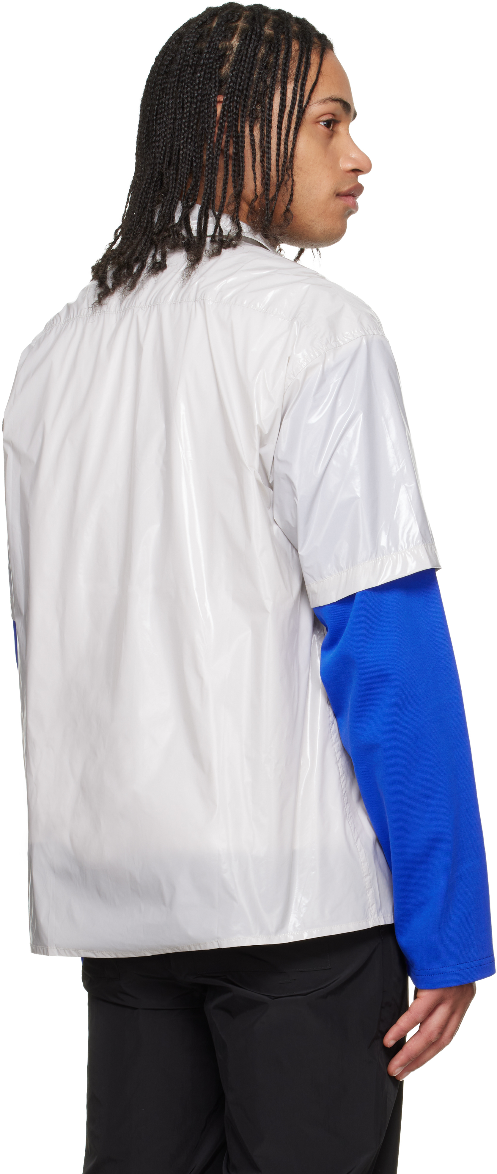 Gray Gloss Short-Sleeve Shirt