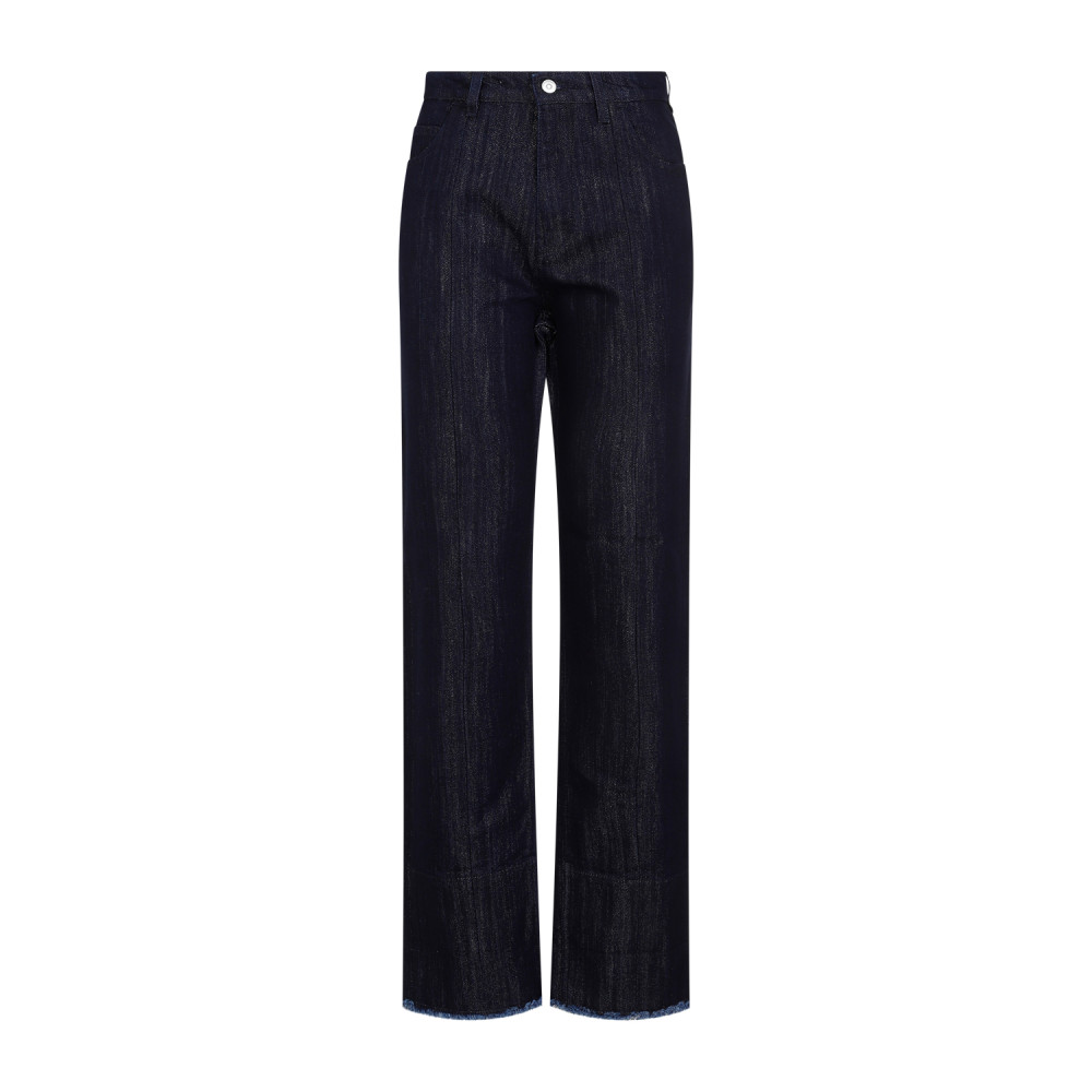 Cropped High Waist Tapered Jeans