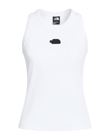 Woman Tank top White Size L Cotton, Elastane
