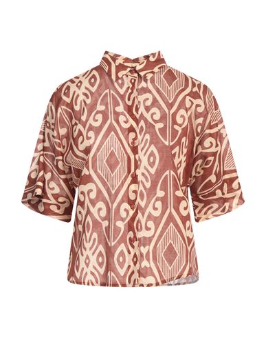 Niū Woman Shirt Brown Size S Cotton