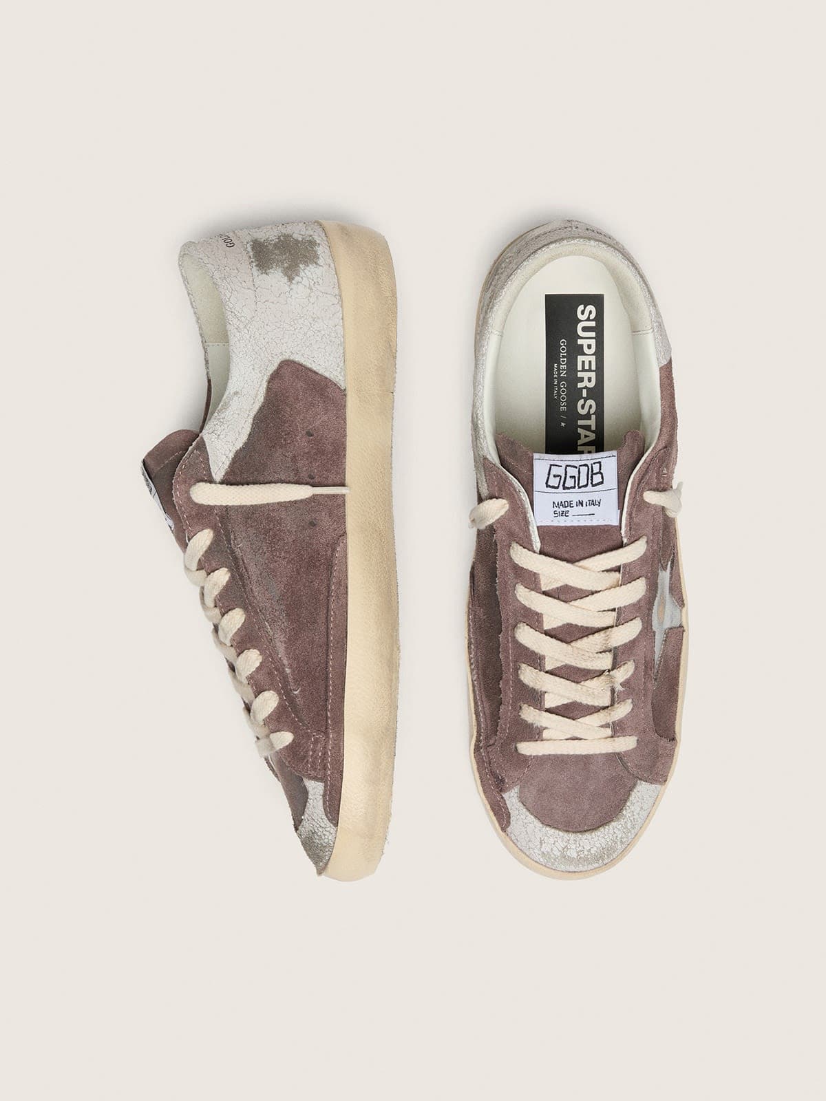 Golden Goose - Men’s Super-star Ltd In Lavender Suede With Silver Star, Man