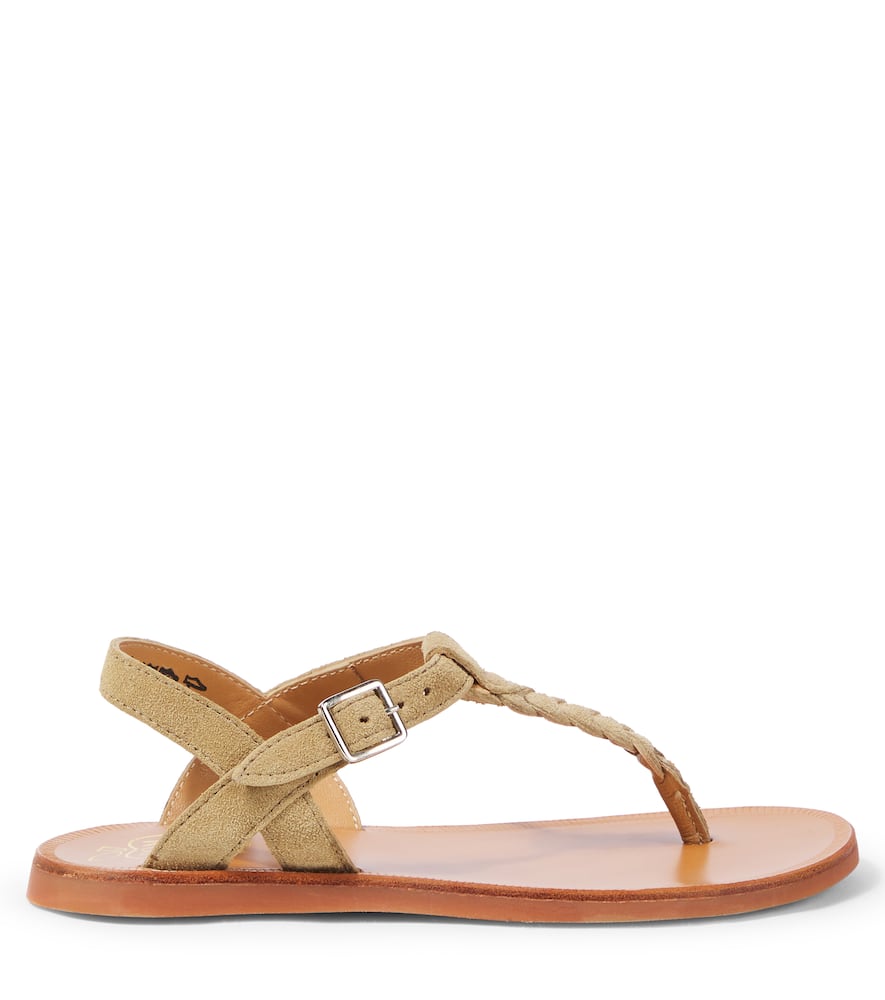 Plagette Antic suede sandals