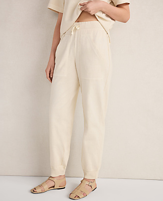 Ann Taylor Haven Well Within Garment-Dyed Organic Cotton Jersey Knit Joggers