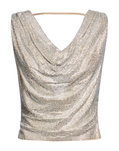 Woman Top Silver Size 4 Polyamide, Elastane, Glass