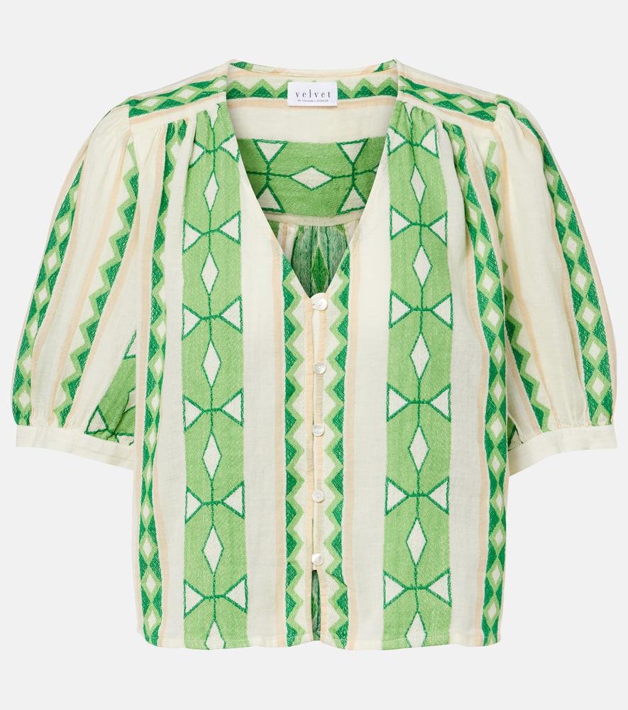 Marissa cotton jacquard blouse