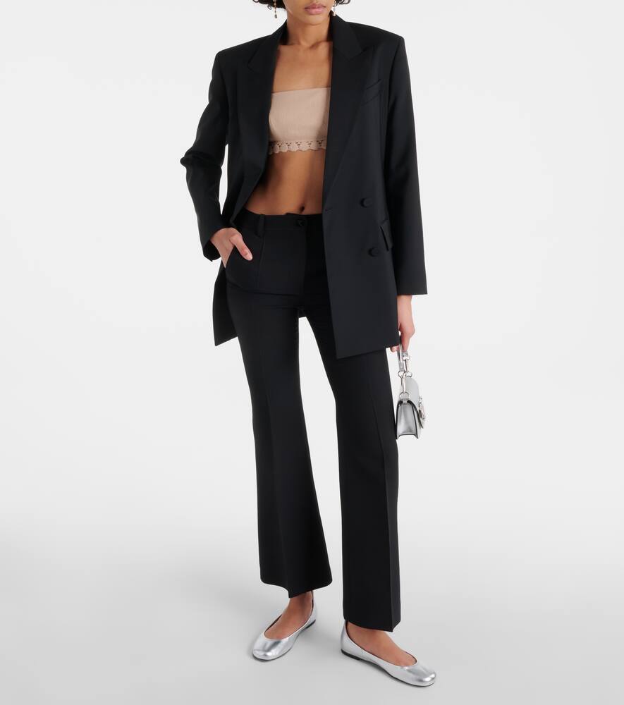 Valentino Scalloped cotton-blend bra top