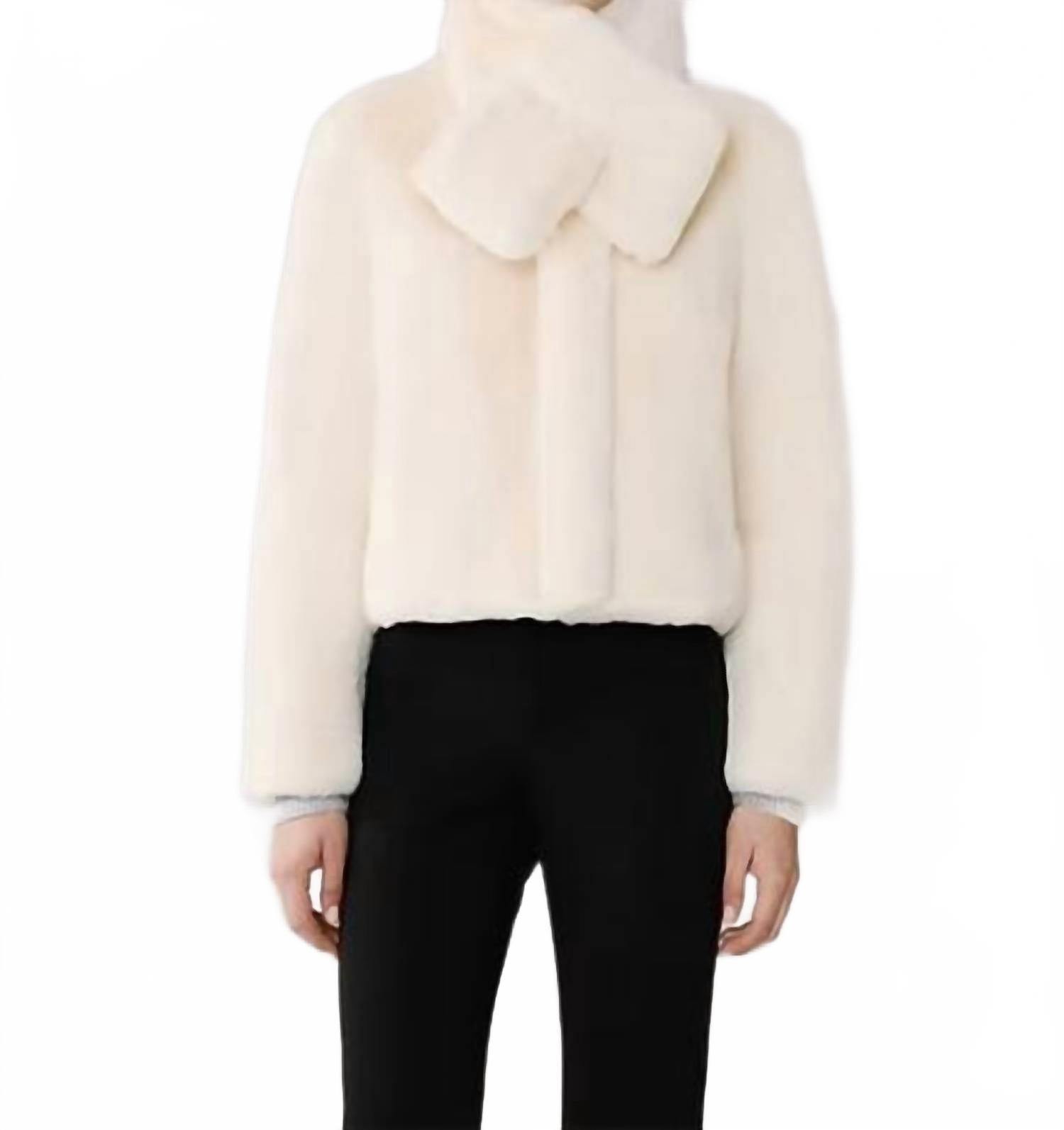 Kendell Faux Fur Jacket In Powder