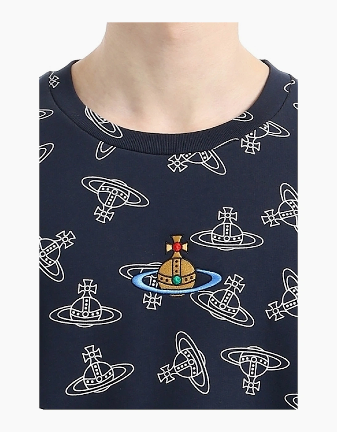 Men's Men's Vivienne Westwood Navy All Over Orb Oversized T-Shirt