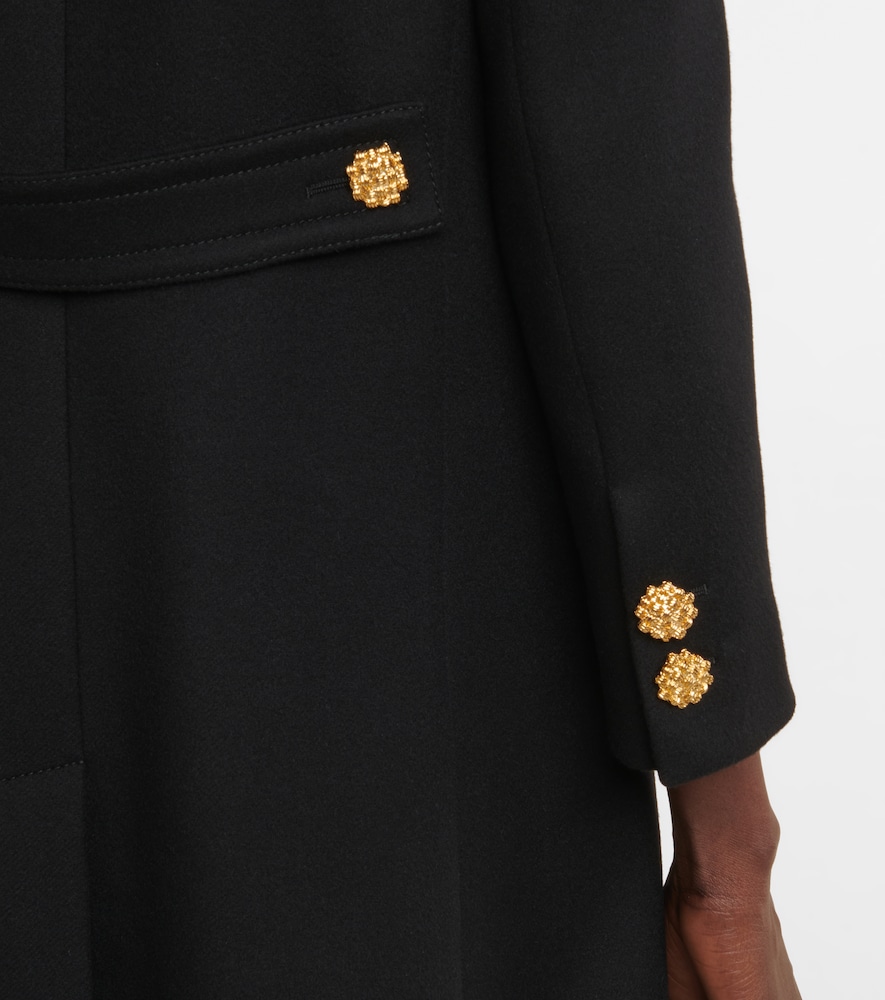 Gucci Double G embroidered wool coat