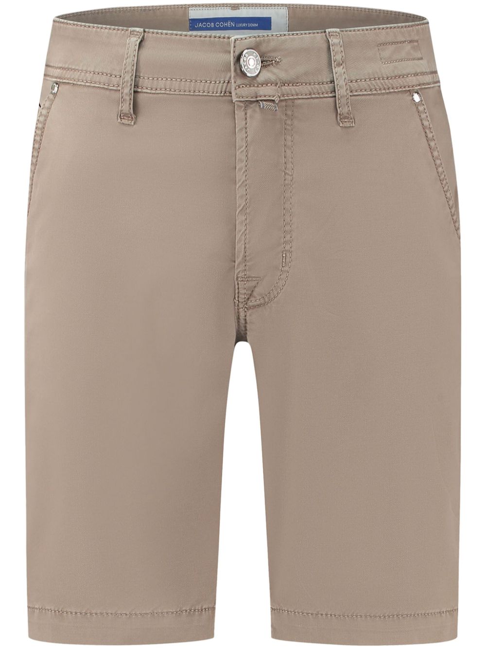 Cotton-blend bermuda shorts - Neutrals