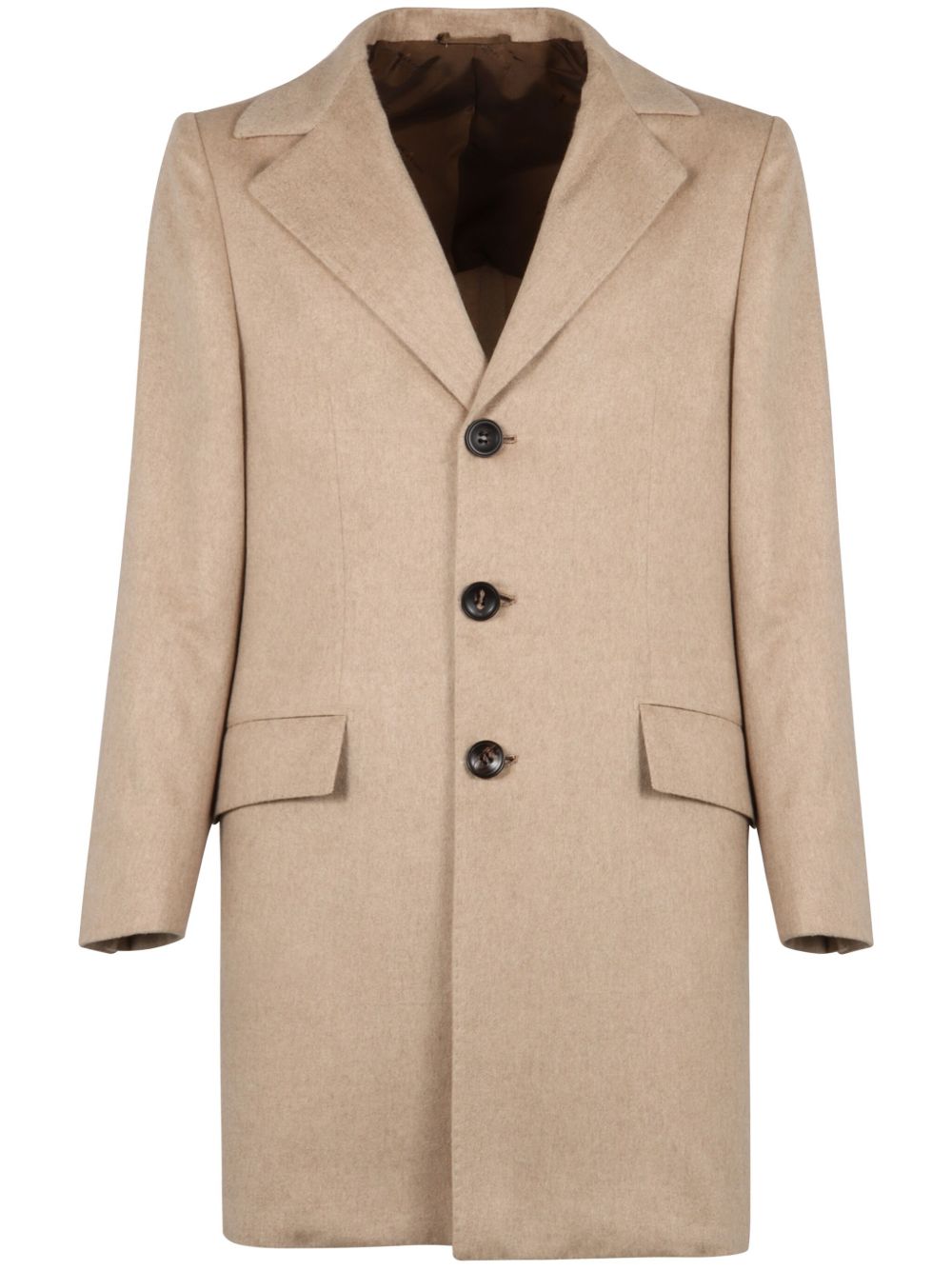 Kiton single-breasted coat - Neutrals