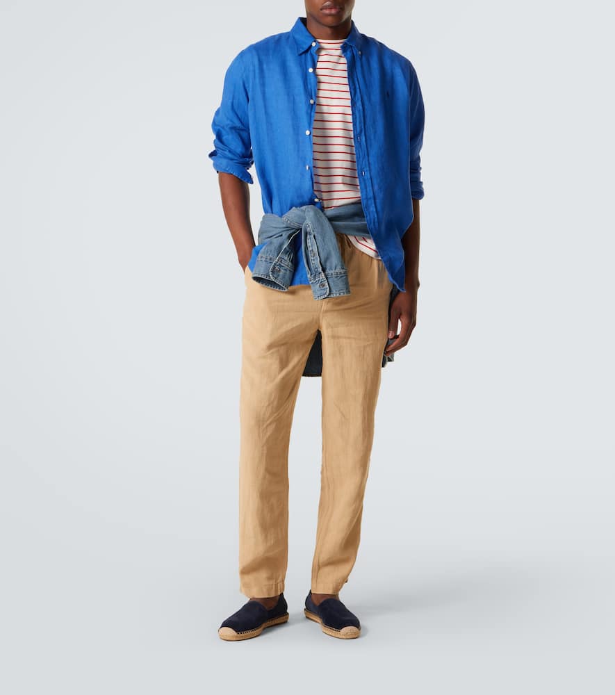 Linen straight pants