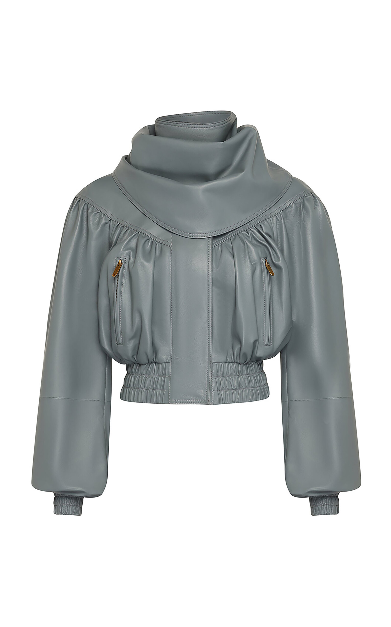 Valiant Cropped Leather Jacket - Moda Operandi