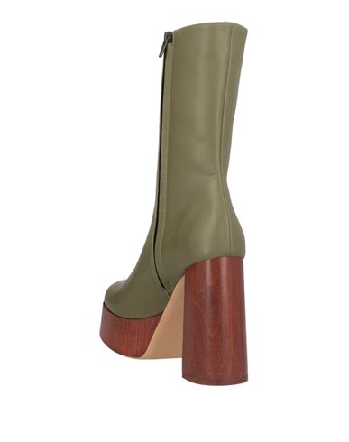 Woman Ankle boots Military green Size 9 Leather