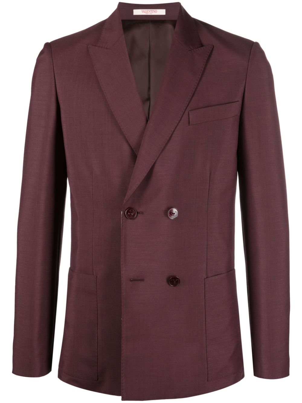 Tailored double-breasted blazer - Purple
