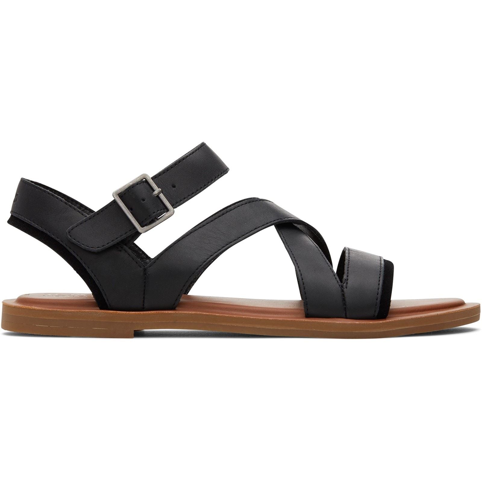 Toms Sloane 100% Cow Leather Women's Black Sanda