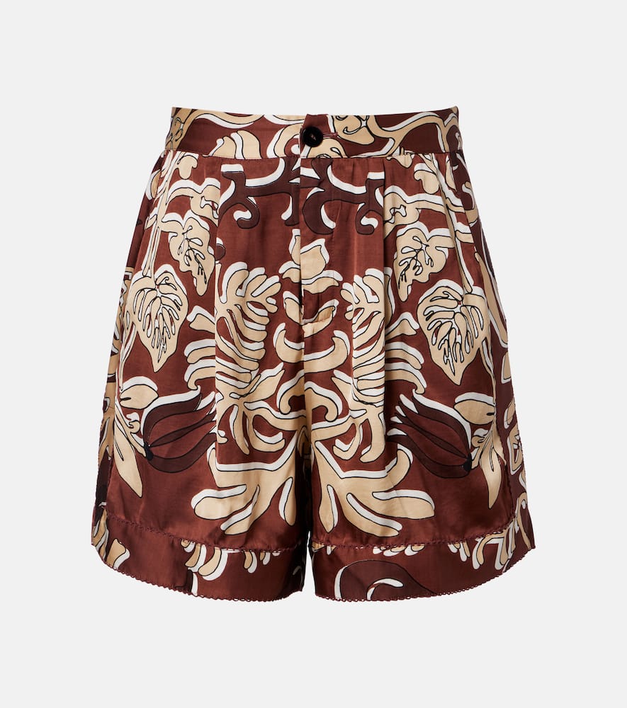 Isabelle printed high-rise shorts