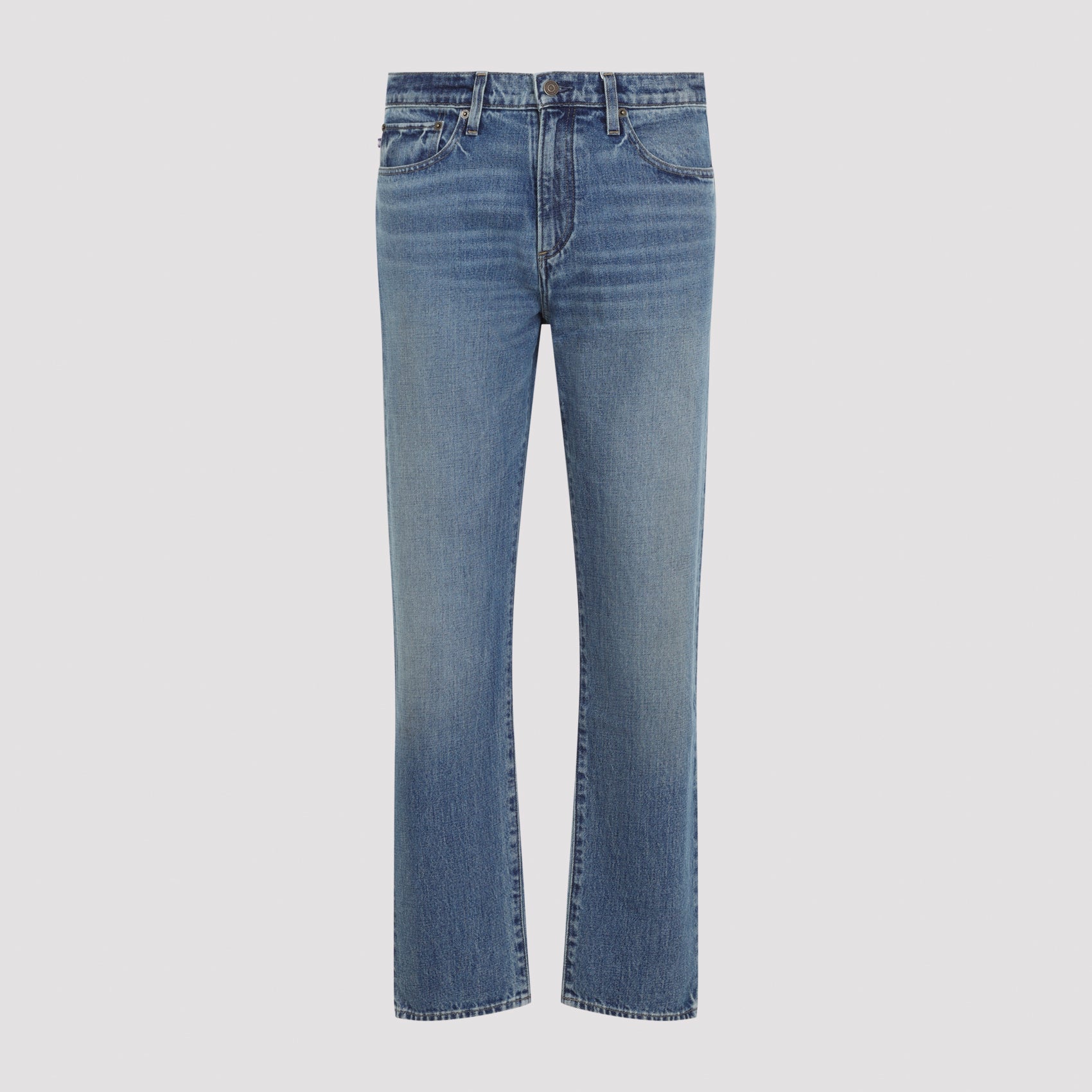 5-Pocket Straight Pants in 100% Cotton