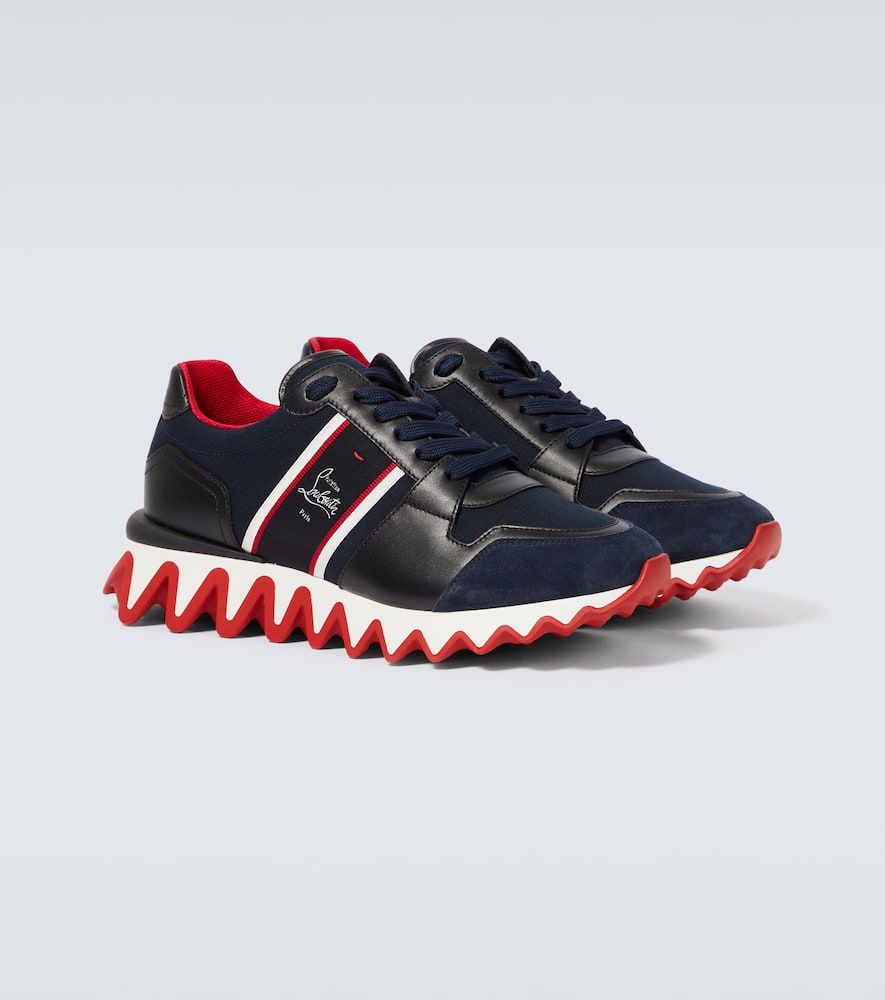 Christian Louboutin Nastroshark leather and canvas sneakers