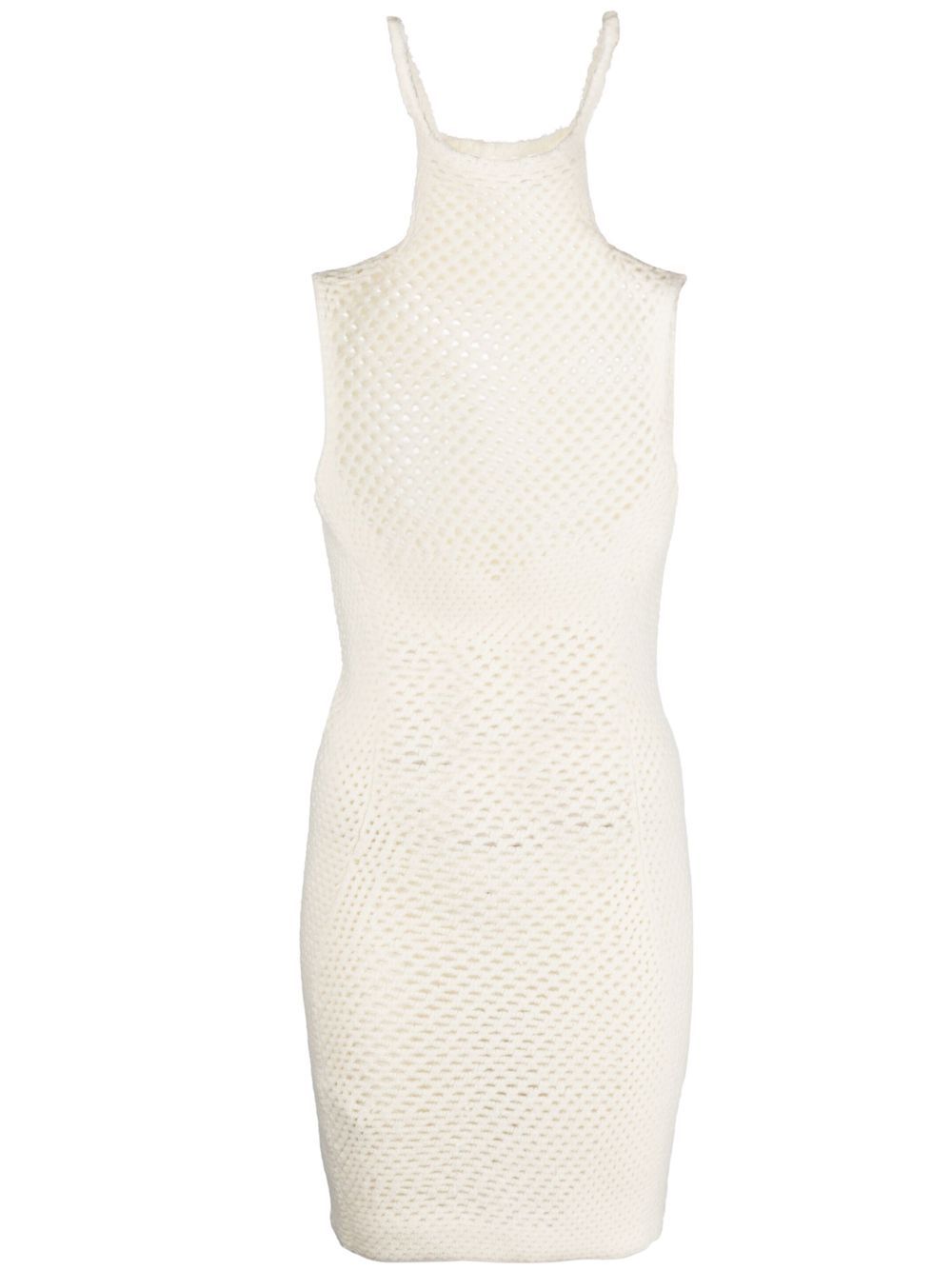 Map crochet minidress - White