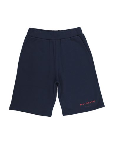 Kid Boy Shorts & Bermuda Shorts Navy Size 14 Cotton, Elastane