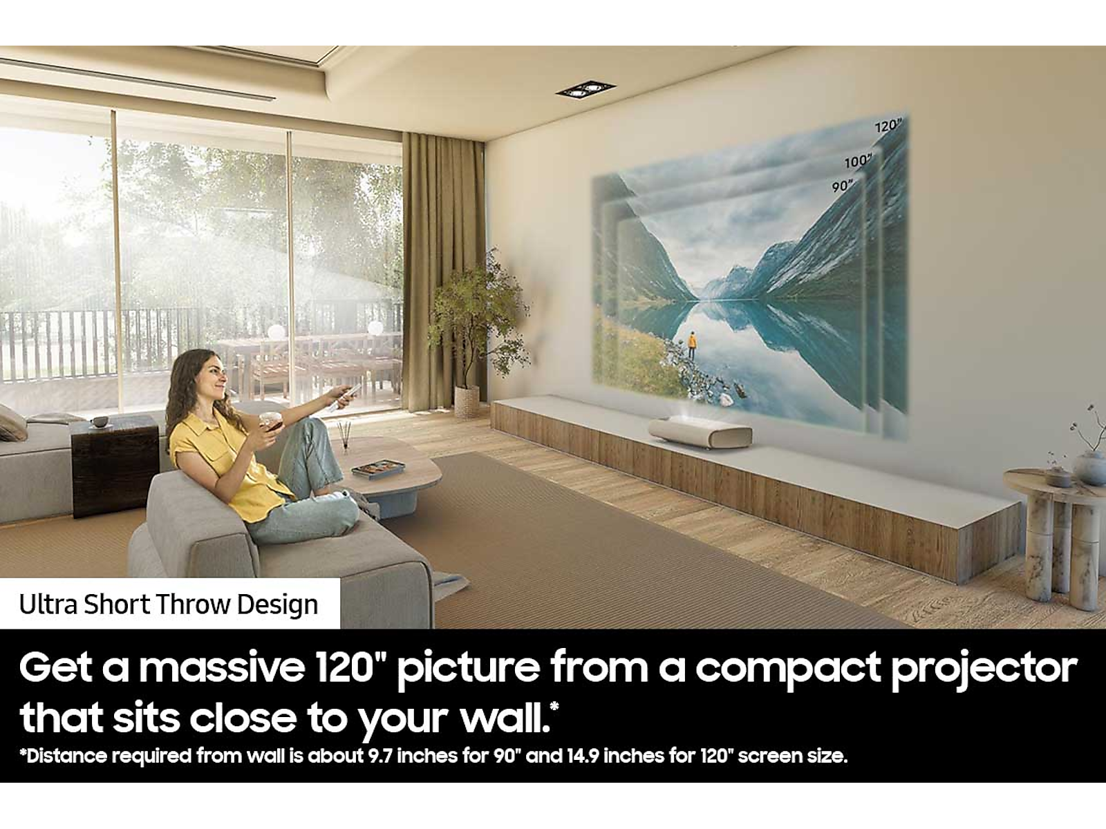 120" Class The Premiere LPU7D 4K Smart Laser Projector in Warm White