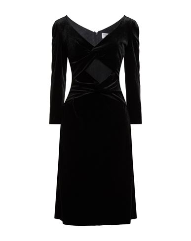 Woman Midi dress Black Size 12 Polyester, Elastane