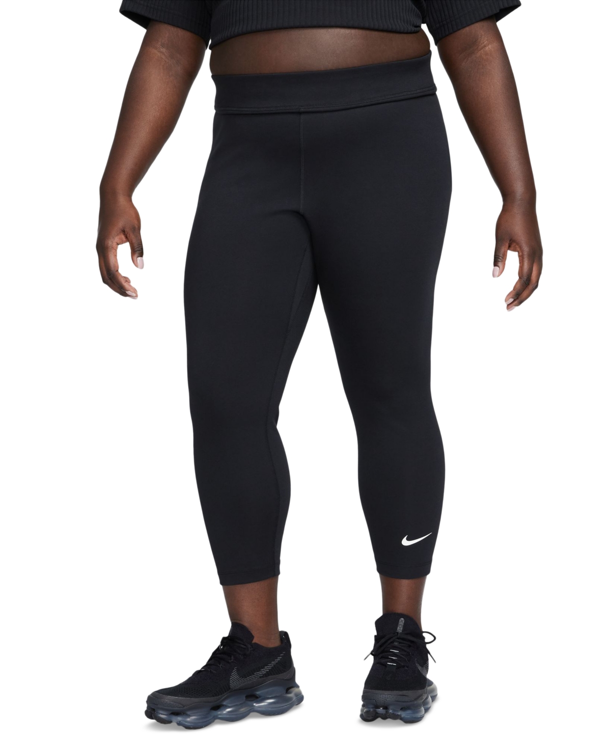 Plus Size Sportswear Classics High-Waisted 7/8 Leggings - Black
