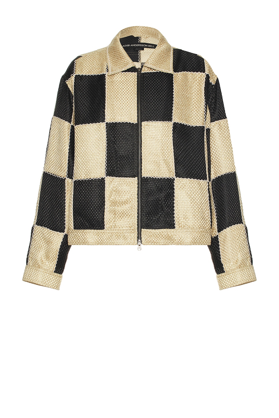 Andersson Bell Patchwork Zip-Up Jacket in Multicolor - Black,Beige.  L also in