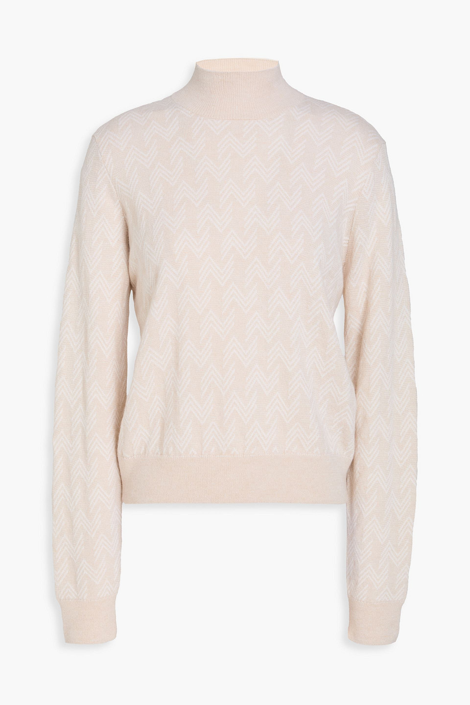Wool and cashmere-blend turtleneck sweater - Neutral - XS