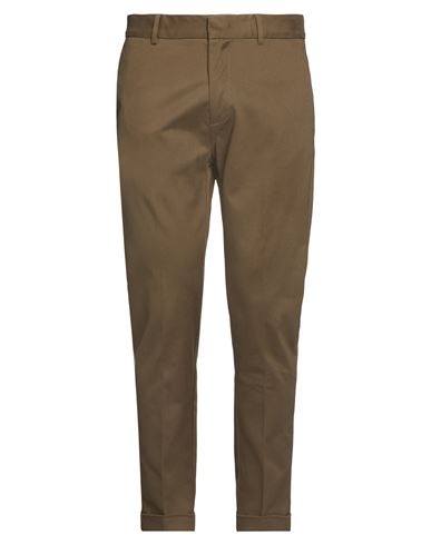 Man Pants Military green Size 32 Cotton, Elastane