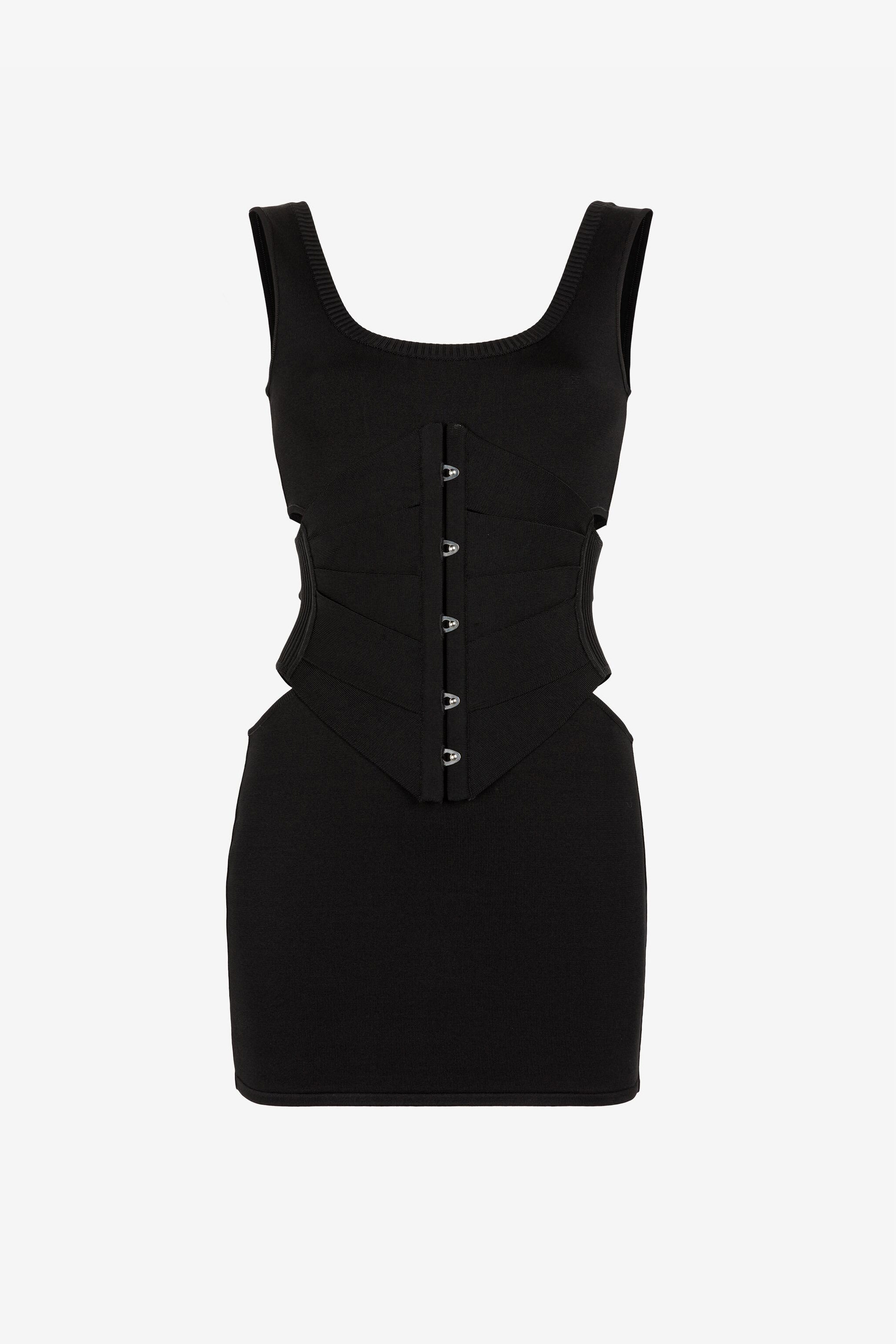Cut-out Knit Mini Dress