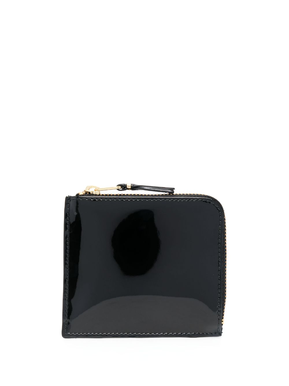 Polka dot print small wallet - Black