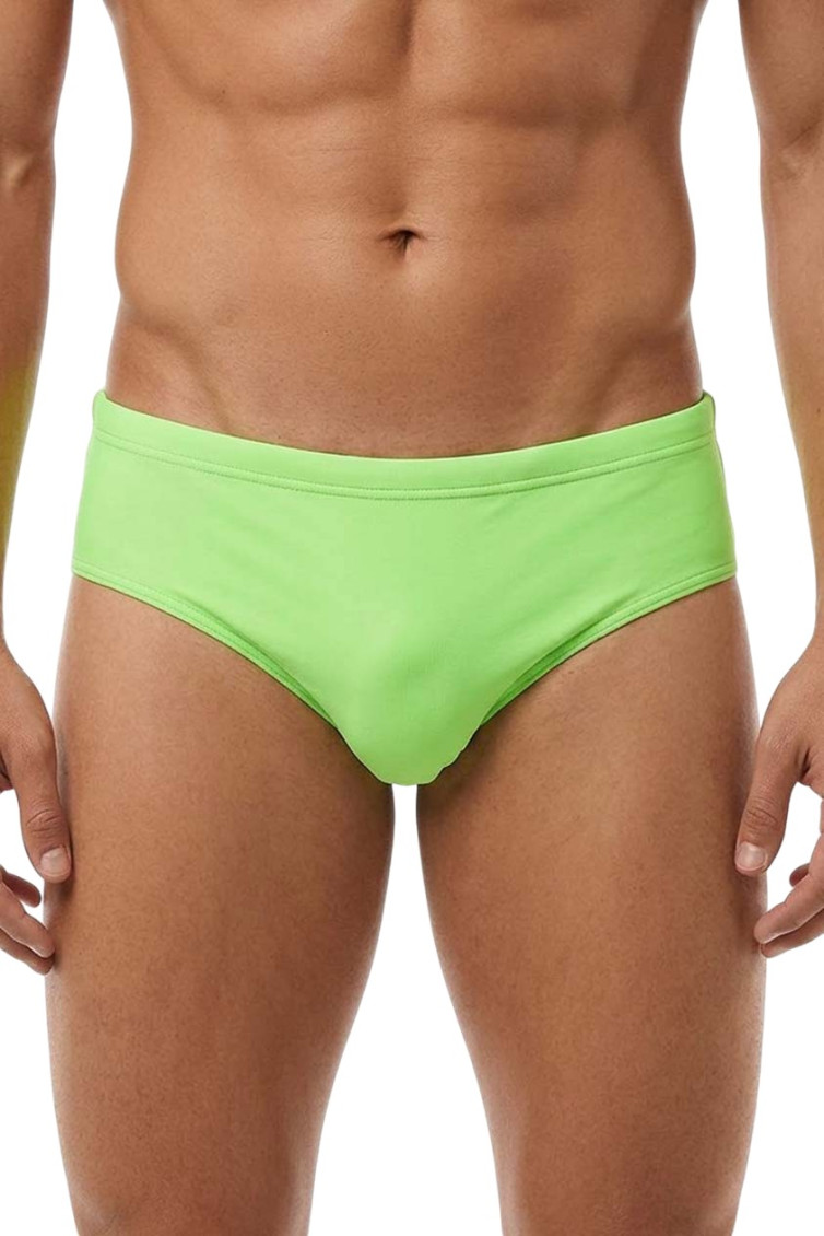 Green Solid Swim Brief