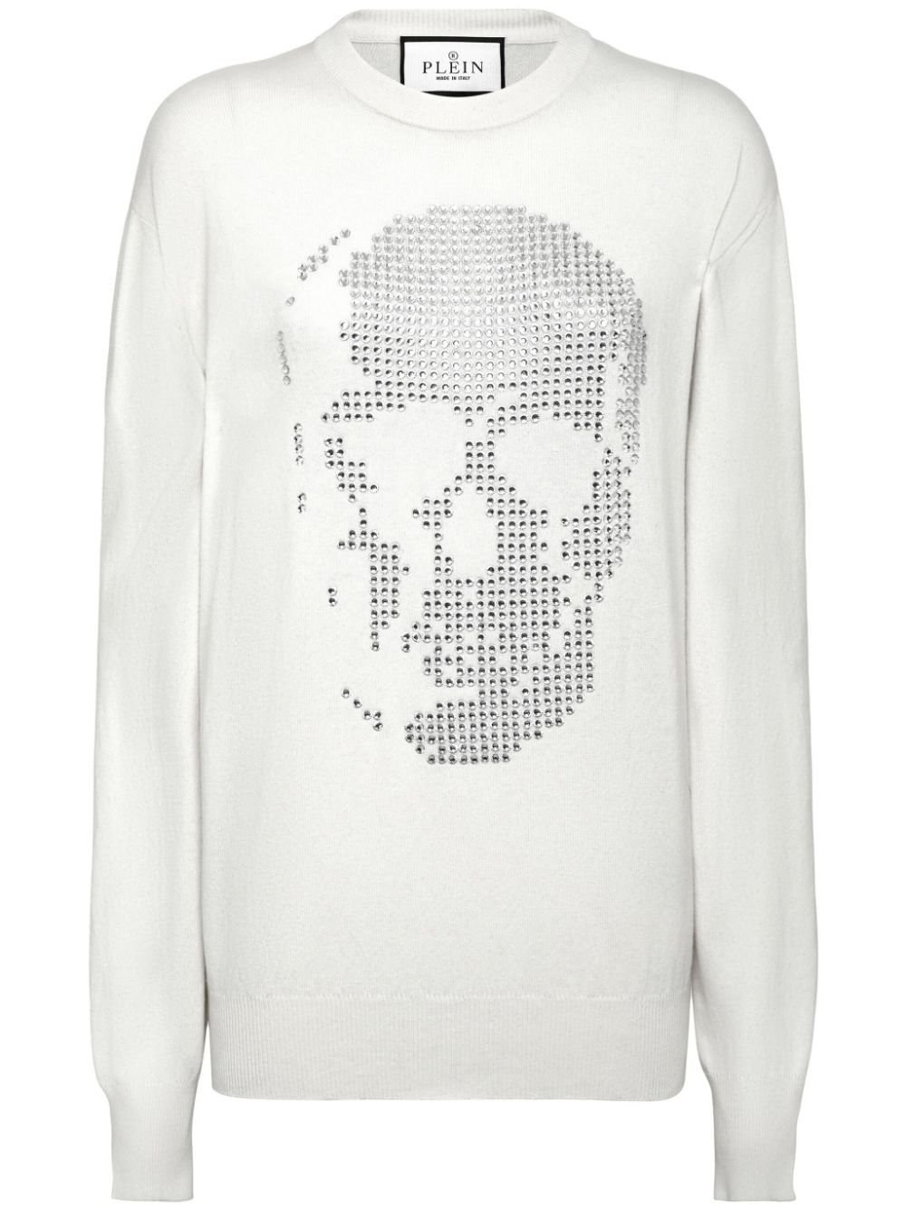 Skull-motif crystal-embellished sweatshirt - Black