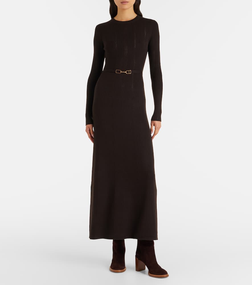 Imagene rib-knitted wool midi dress