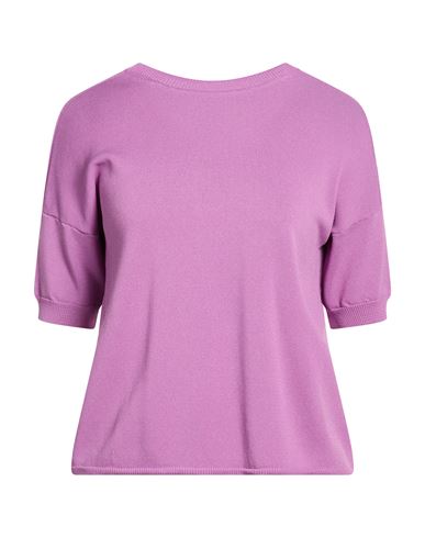Woman Sweater Mauve Size M Viscose, Nylon