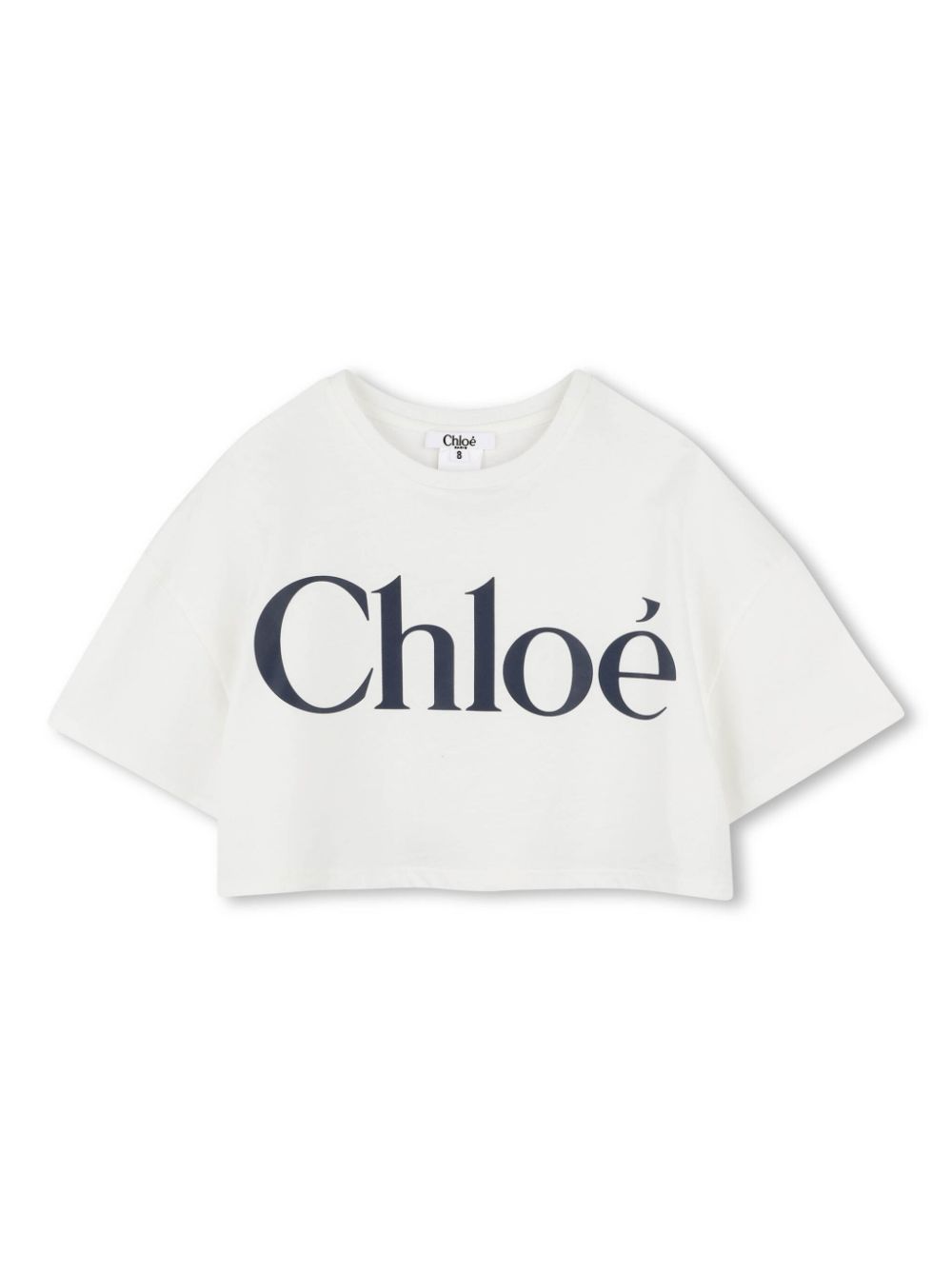 Logo-print cropped T-shirt - White