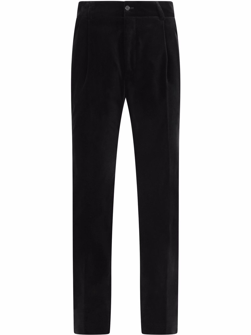 Tailored straight-leg trousers - Black