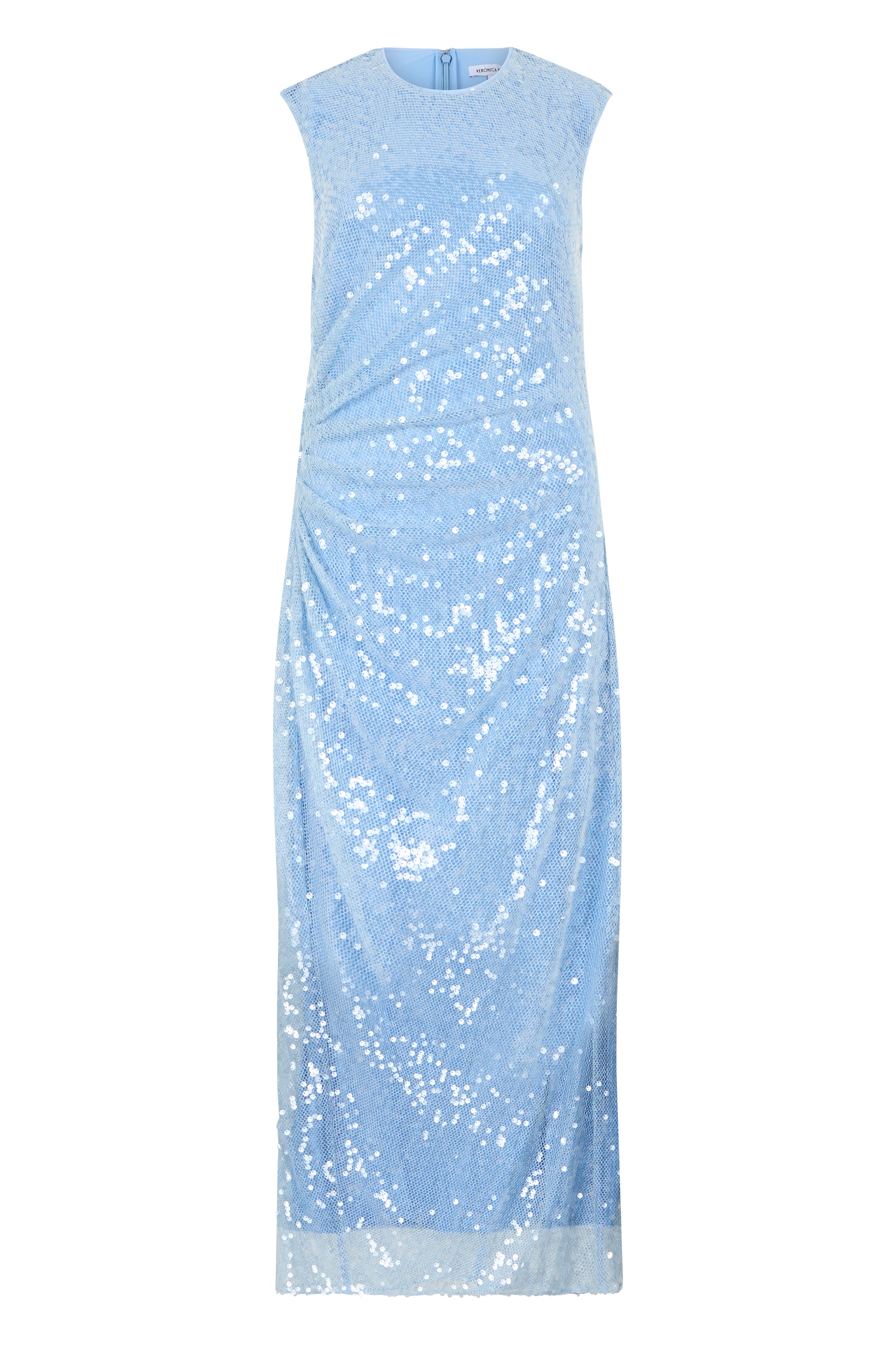 Fitted Midi Dress with Sequins