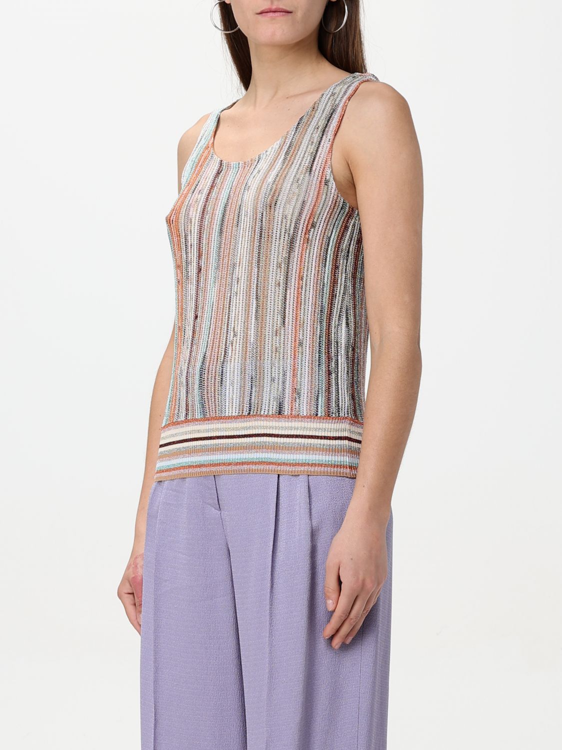 Striped tank top - Neutrals