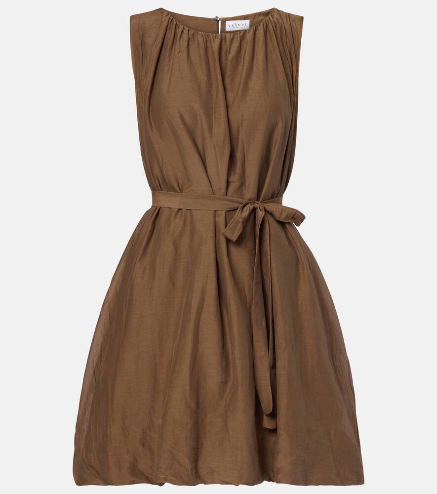 Margot cotton and silk voile minidress