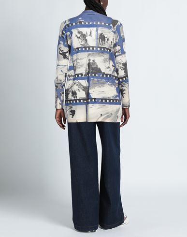 B. a. Printed Artworks Woman Cardigan Ivory Size M Merino Wool, Silk, Cashmere