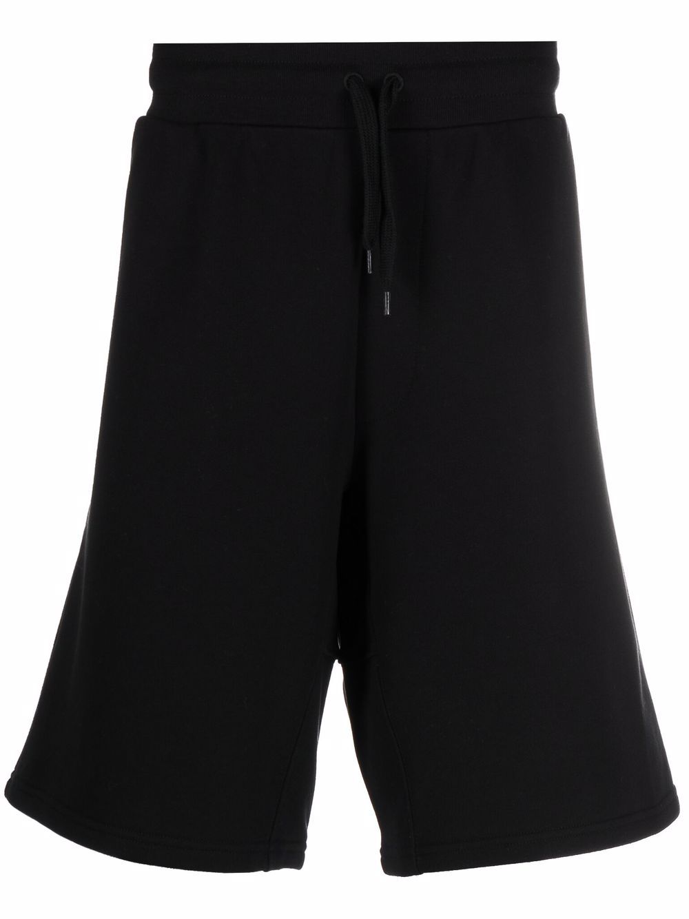 Embroidered-logo jogger shorts - Black