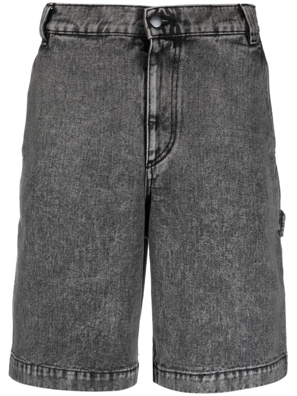 Faded denim shorts - Black