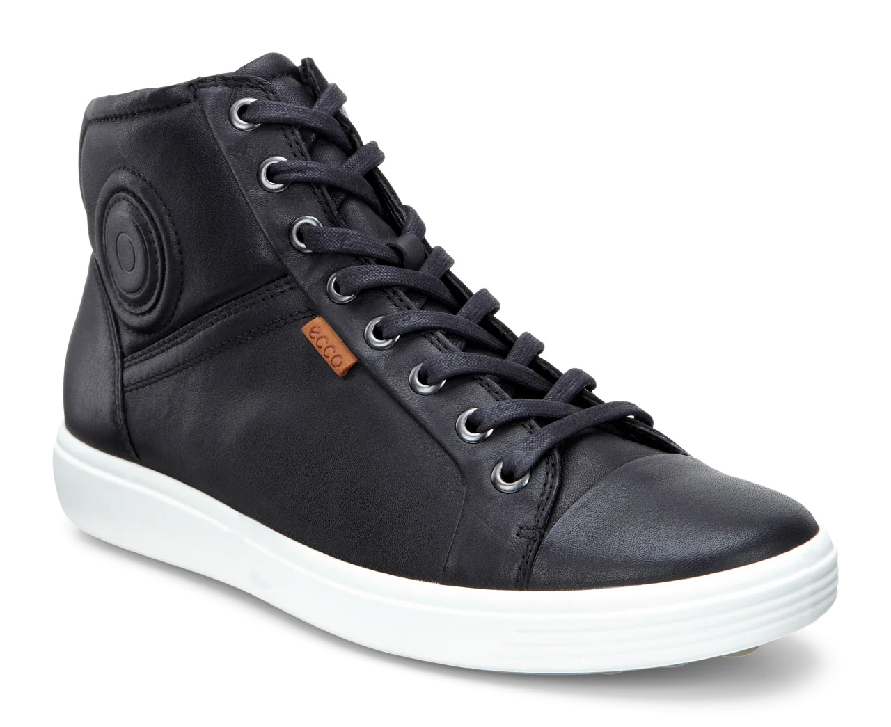 Soft 7 W - Women's Leather High-Top Trainer - Black