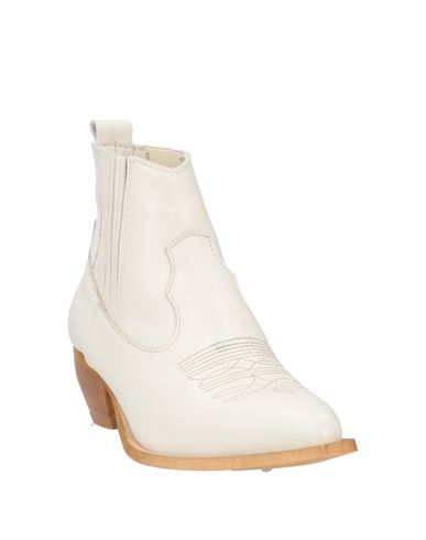 Ovyé Woman Ankle boots White Size 10 Soft Leather