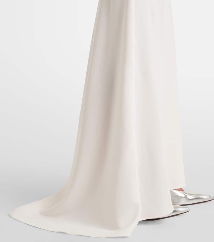 Gabrielle beaded crêpe gown