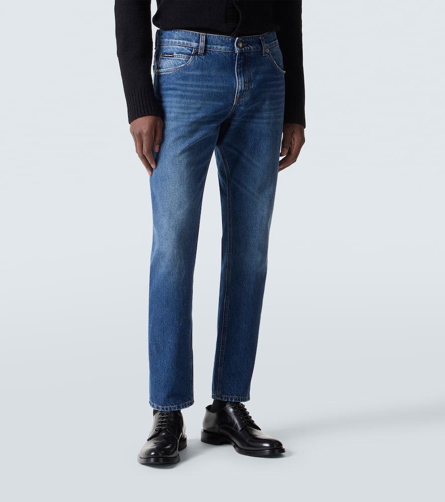 Faded straight jeans